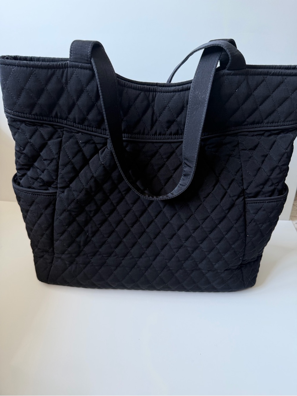 Vera Bradley Black Quilted Tote Shoulder Bag - Picture 6 of 6